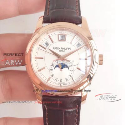 Perfect Replica KMF Patek Philippe 5205r Review - Best Replica Annual Calendar Rose Gold Watch